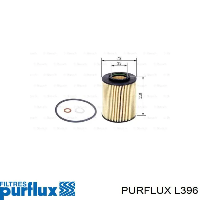 L396 Purflux Масляный фильтр двигателя