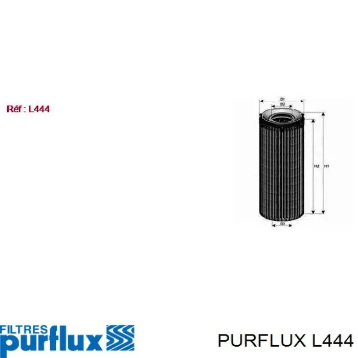 L444 Purflux Масляный фильтр двигателя