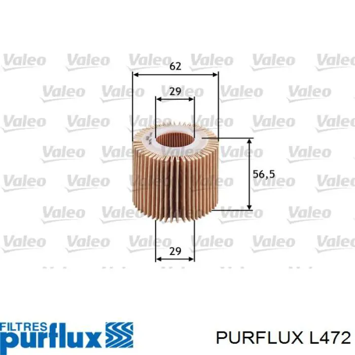 Filtro de aceite L472 Purflux