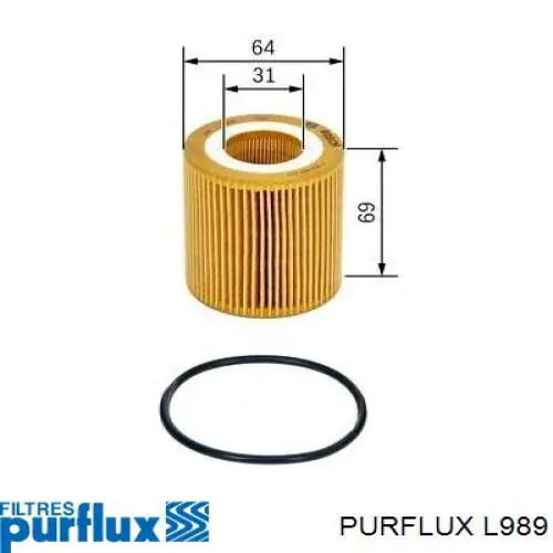 Filtro de aceite L989 Purflux