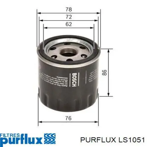 Фильтр очистки масла центробежный Purflux LS1051 цена, от 9.02 USD