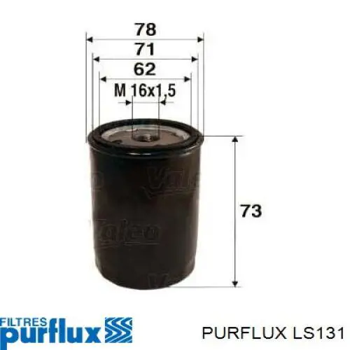 LS131 Purflux масляный фильтр