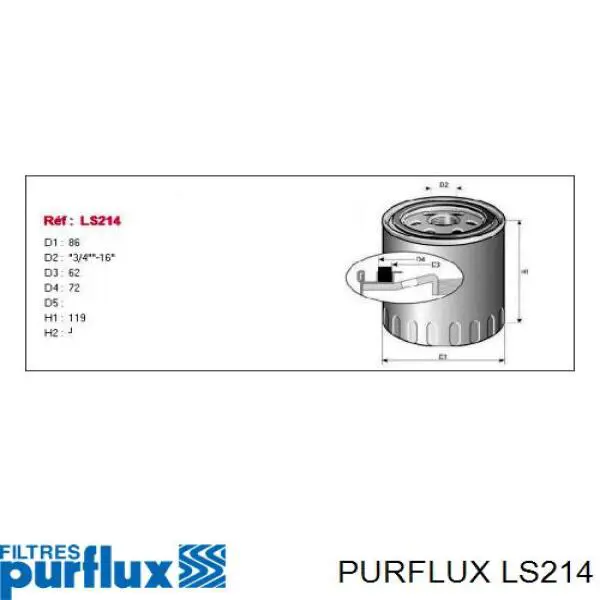 Фильтр очистки масла центробежный Purflux LS214 цена, от 8.43 USD