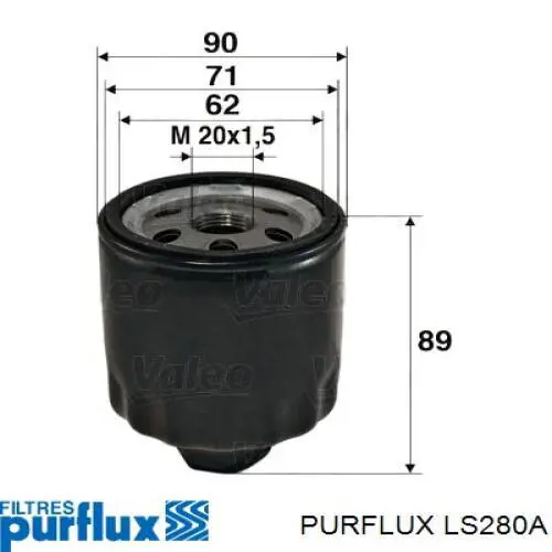 Фильтр очистки масла центробежный Purflux LS280A цена, от 7.20 USD