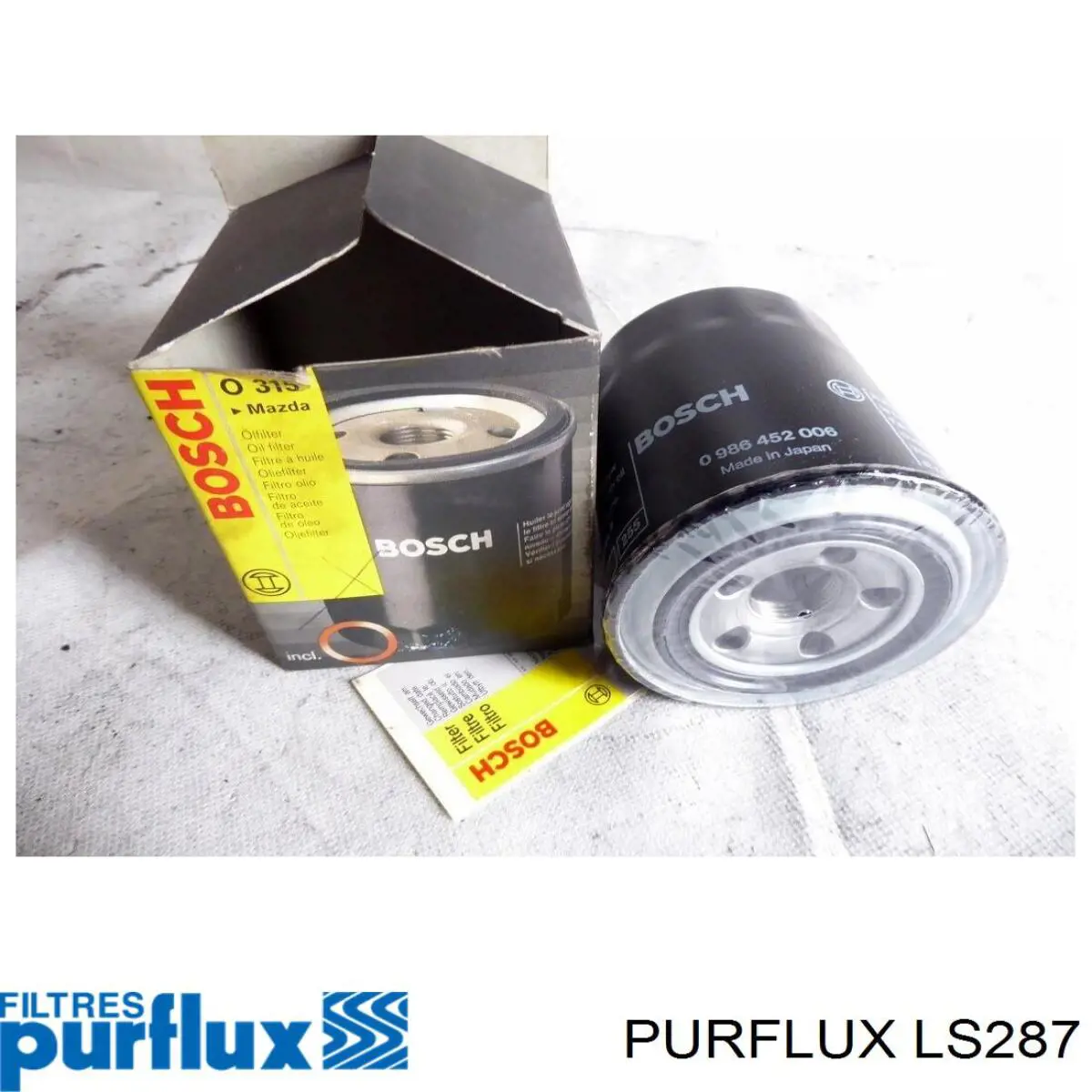 LS287 PURFLUX Filtro de aceite original y equivalente