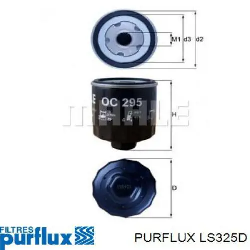 Filtro de aceite LS325D Purflux