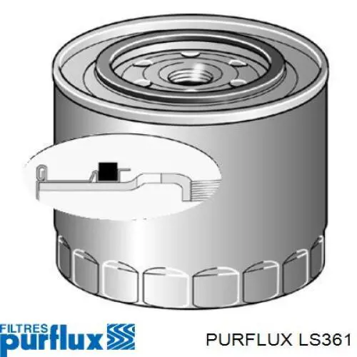 LS361 Purflux Масляный фильтр двигателя