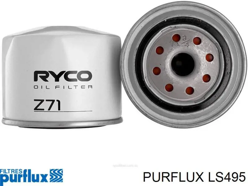 LS495 Purflux Масляный фильтр двигателя