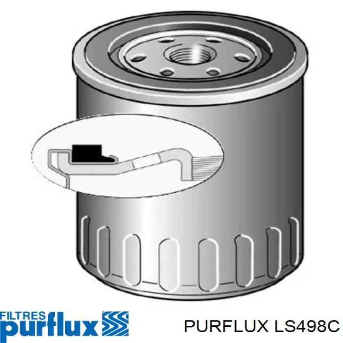 Filtro de aceite LS498C Purflux