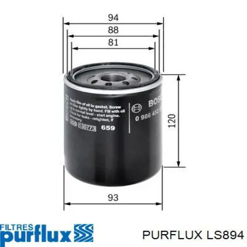 Масляный фильтр LS894 Purflux