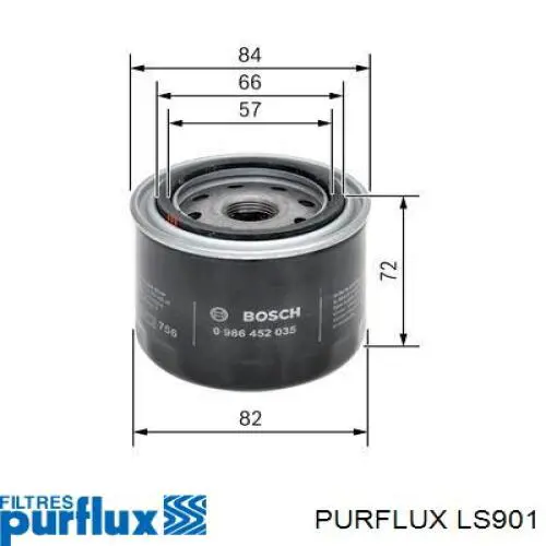 LS901 Purflux Масляный фильтр двигателя