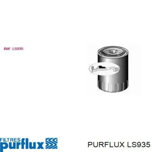 Filtro de aceite LS935 Purflux