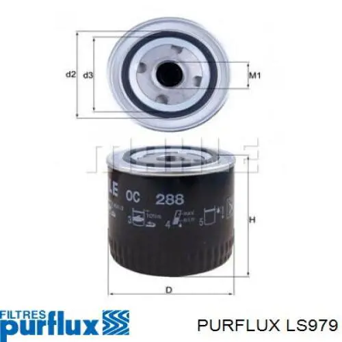 Купить LS979 Purflux Фильтр центробежный очистки масла