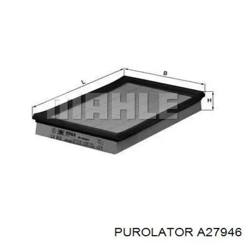 Элемент воздушного фильтра Purolator A27946 цена, от 12.40 USD