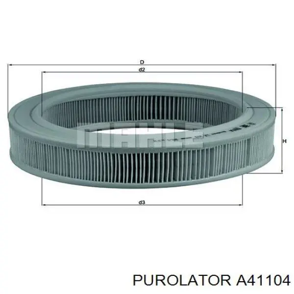 A41104 Purolator Воздушный фильтр двигателя