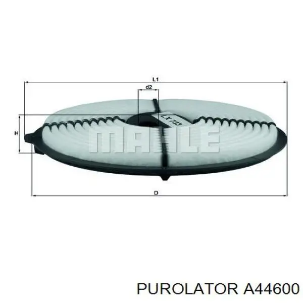 Воздушный фильтр A44600 Purolator