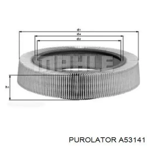 A53141 Purolator Воздушный фильтр двигателя