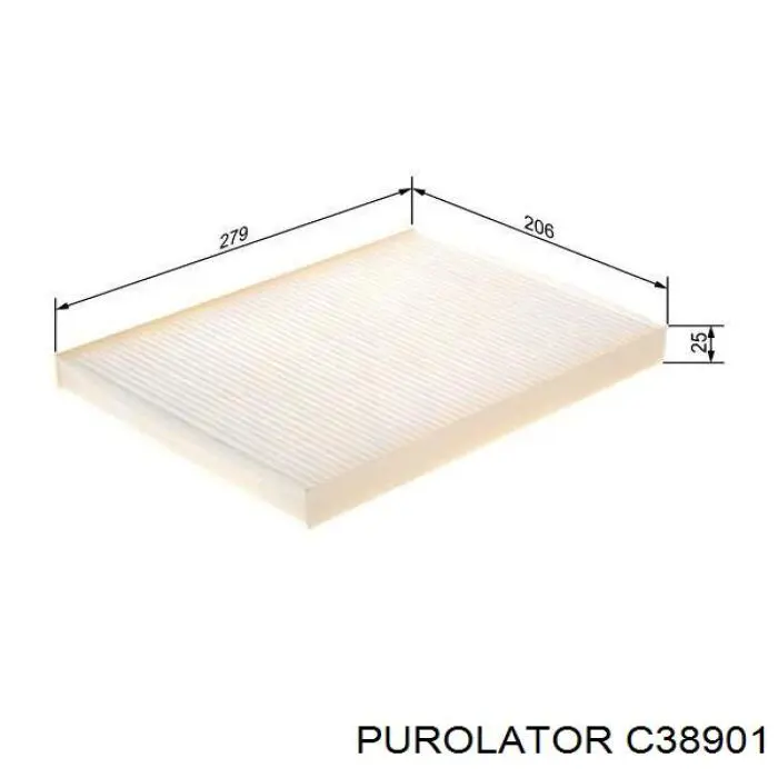 Фильтр воздушный отопителя Purolator C38901 цена, от 4.51 USD