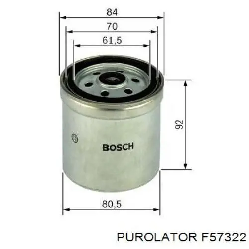 Фильтр тонкой очистки топлива Purolator F57322 цена, от 6.45 USD