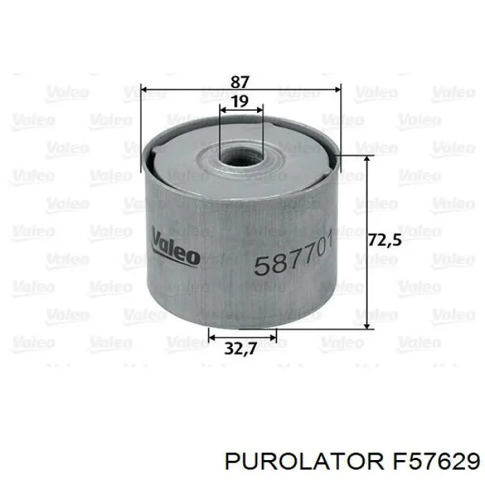 Фильтр тонкой очистки топлива Purolator F57629 цена, от 3.81 USD