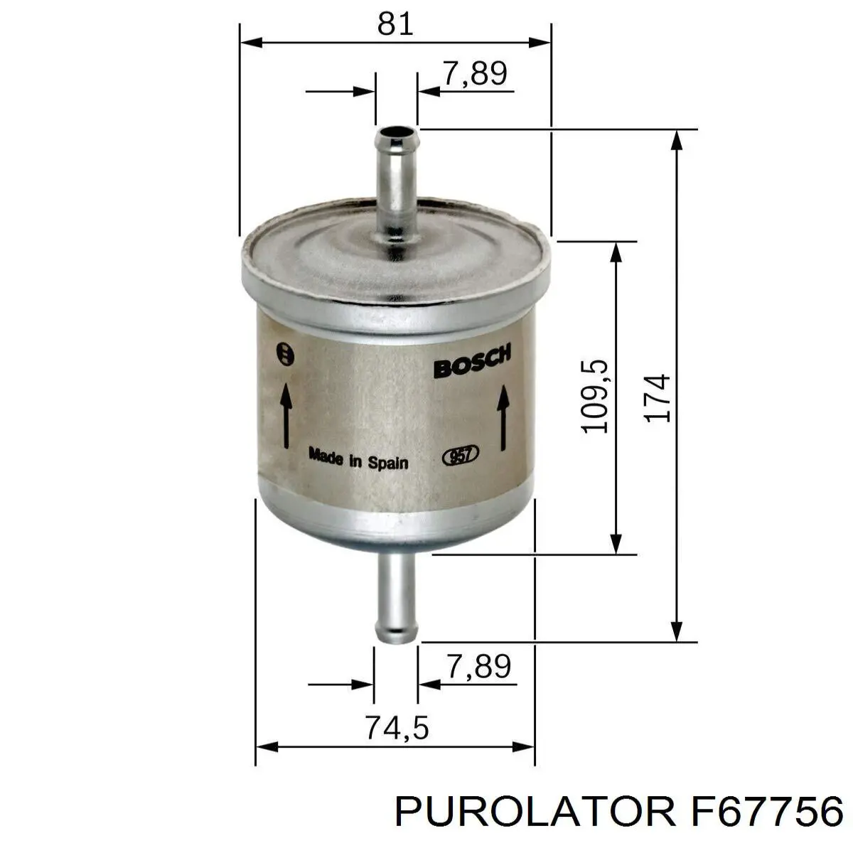 Купить F67756 Purolator Фильтр-отстойник топлива грубой очистки
