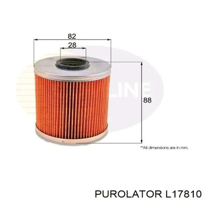 L17810 Purolator Масляный фильтр двигателя