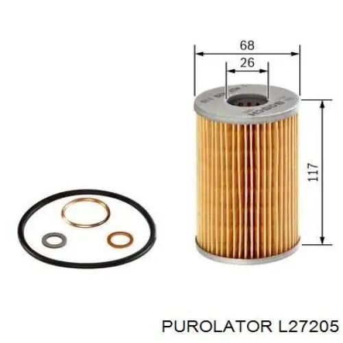 L27205 Purolator масляный фильтр
