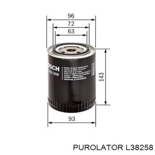 Купить L38258 Purolator Фильтр центробежный очистки масла