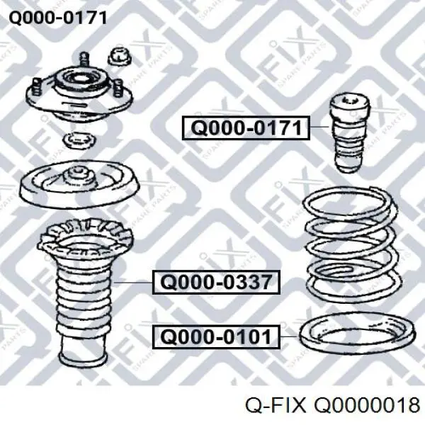Буфер-отбойник амортизатора переднего Q-fix Q0000018 цена, от 9.25 USD