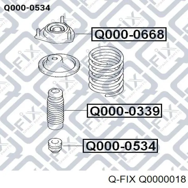 Q0000018 Q-fix Буфер амортизатора переднего