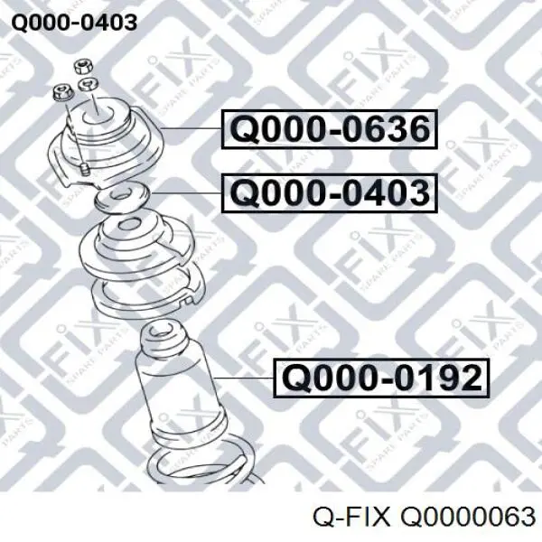 Q0000063 Q-fix Подшипник верхней опоры