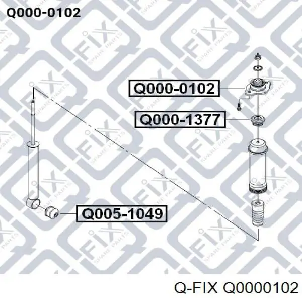 Опора амортизатора заднего Q0000102 Q-fix