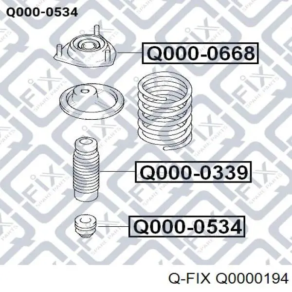 Буфер (отбойник) амортизатора переднего Q0000194 Q-fix