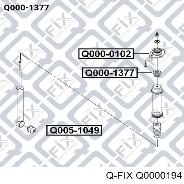 Буфер-отбойник амортизатора переднего Q-fix Q0000194 цена, от 5.68 USD