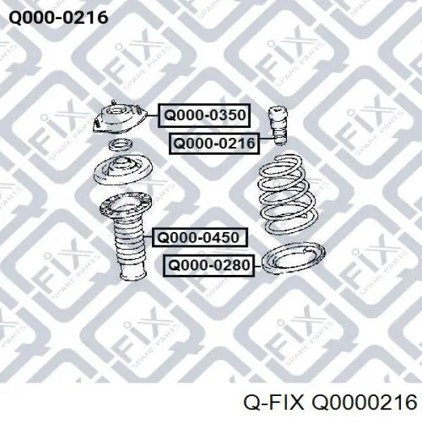 Буфер (отбойник) амортизатора переднего Q0000216 Q-fix