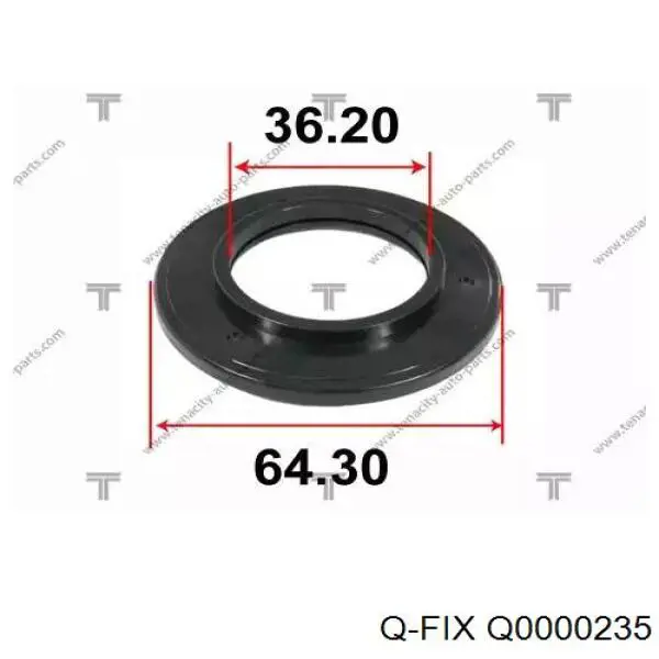 Подшипник опорный амортизатора, переднего Q-fix Q0000235 цена, от 7.28 USD
