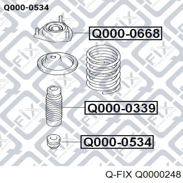 Чехол амортизатора переднего Q-fix Q0000248 цена, от 7.69 USD