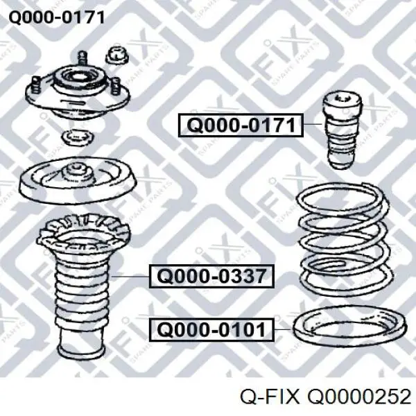 Буфер-отбойник амортизатора заднего Q-fix Q0000252 цена, от 8.51 USD