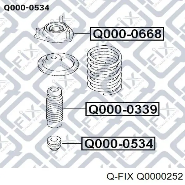 Отбойник амортизатора заднего Q0000252 Q-fix
