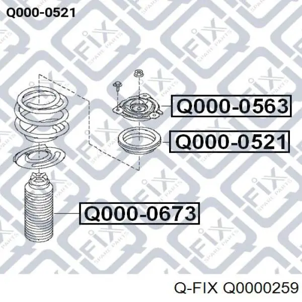 Q0000259 Q-fix Подшипник верхней опоры