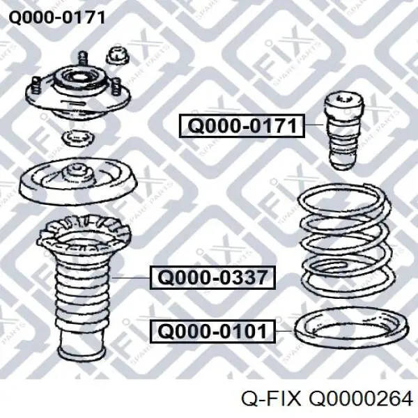 Купить Q0000264 Q-fix Пыльник амортизатора