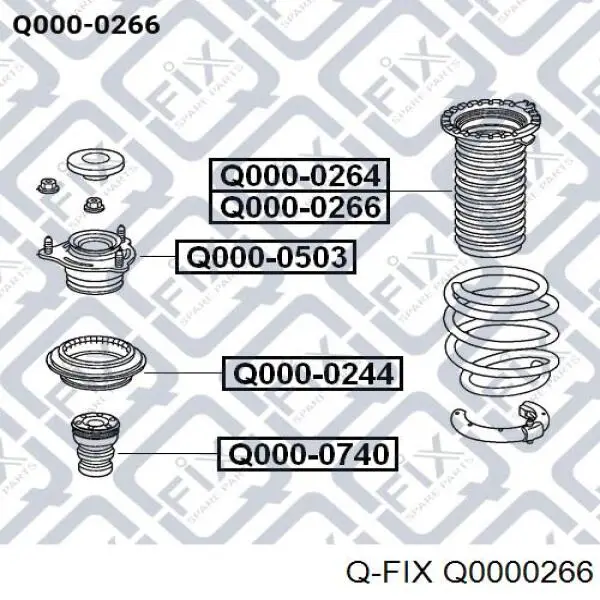 Q0000266 Q-fix bota de proteção de amortecedor dianteiro