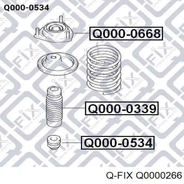 Чехол амортизатора переднего Q-fix Q0000266 цена, от 8.91 USD