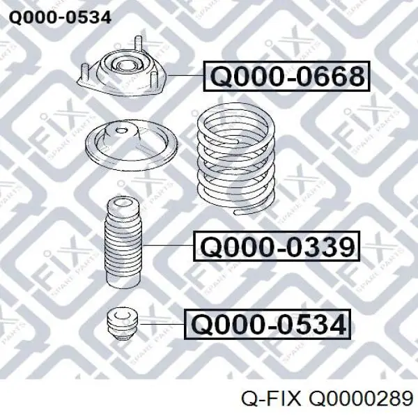Q0000289 Q-fix Буфер амортизатора заднего