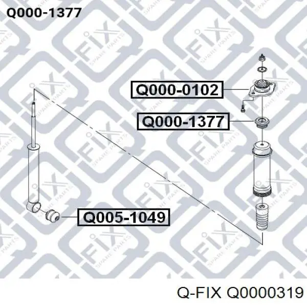 Пыльник амортизатора переднего Q0000319 Q-fix