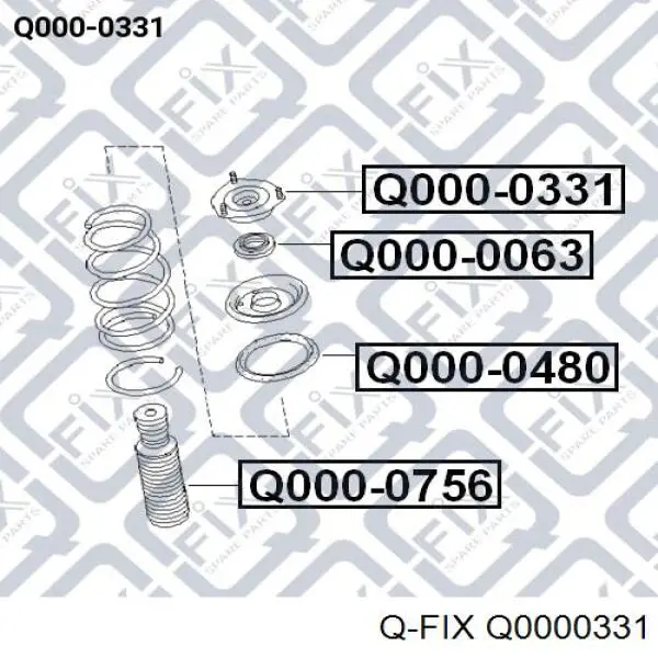 Опора амортизатора переднего Q0000331 Q-fix