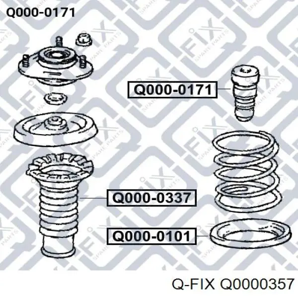 Буфер (отбойник) амортизатора переднего Q0000357 Q-fix