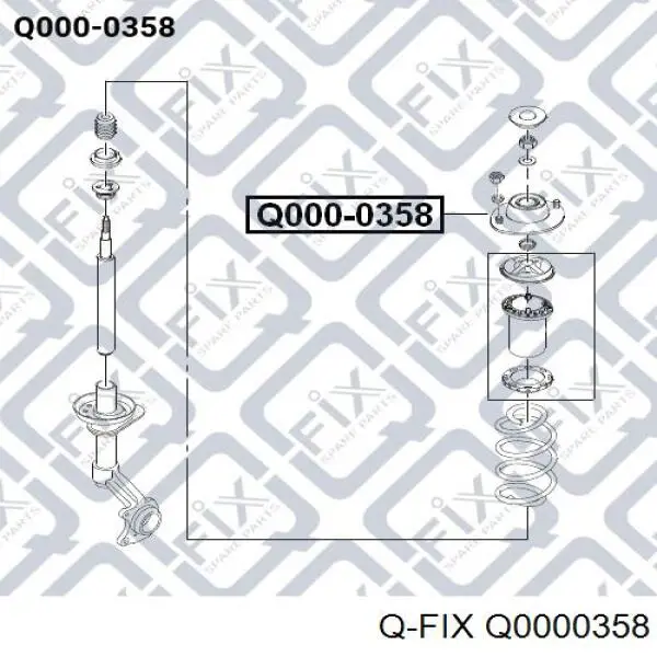 Опора амортизатора переднего Q0000358 Q-fix