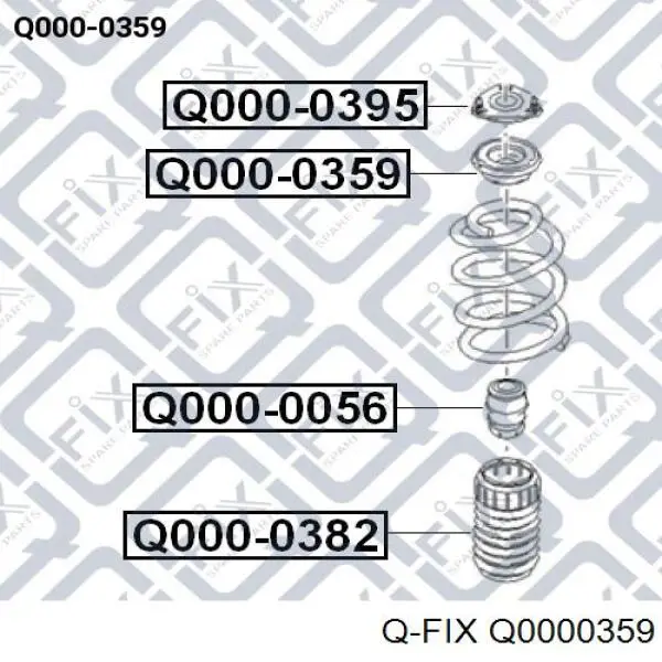 Подшипник опорный амортизатора переднего Q0000359 Q-fix