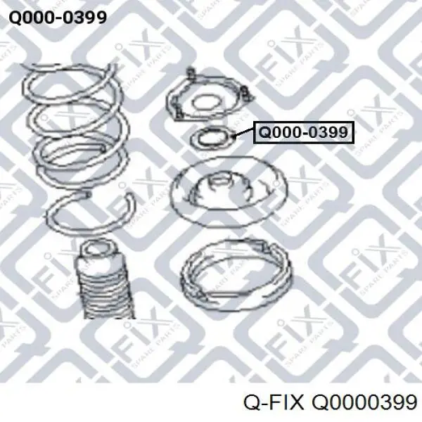 Подшипник опорный амортизатора переднего Q0000399 Q-fix